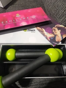 2 varillas tonificantes ZUMBA Fitness Body Exhilerate agitador 1 lb pesas de mano 4 DVD - Imagen 1 de 5