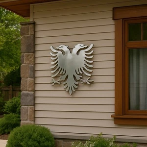 Stainless Steel Albanian eagle wall Art - Picture 1 of 4