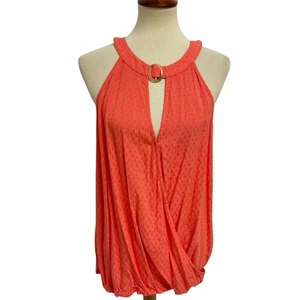 Daytrip Damen ärmellose Bluse orange Kragen Gr. L - Bild 1 von 9