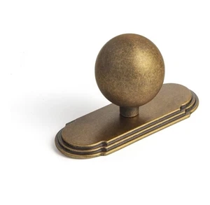 1,0 Zoll 24 mm Durchmesser Schrankknopf mit Rückplatte Antik Messing Schubladenknöpfe mit Zink... - Bild 1 von 4