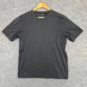 Camisa David August Algodón Mercerizado Para Hombre Grande Crew Gris Hecha en Italia Diseñador - Imagen 1 de 11