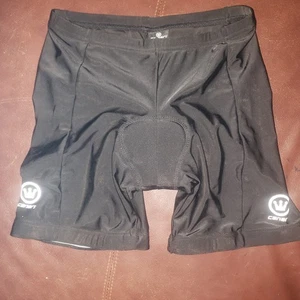 Canari Black Bike Shorts Mens Size M Padded Cycling 109814 Stretch Polyester  - Picture 1 of 11