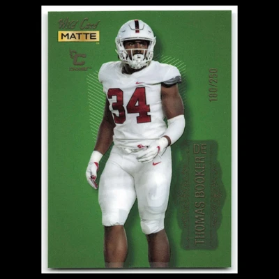 Thomas Booker /250 #MB-103 2022 Wild Card Matte Stanford Cardinal Football Card - Image 1 of 3