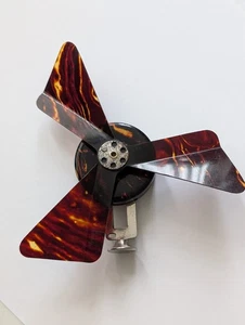 Art Deco Vintage Mechanical Bakelite Folding Hand Fan Tortoiseshell Carlo Workin - Picture 1 of 10