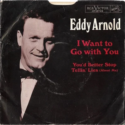 Picture Sleeve ONLY: Eddy Arnold: "I Want To Go with You" - from '66 hit - nice! Foto 1 de 2