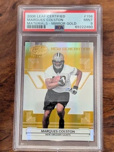 2006 Leaf Certified Mirror Gold /25 Marques Colston #156 Rookie RC PSA 9 MINT - Picture 1 of 2