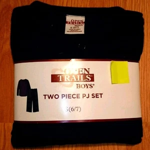 NWT Boys 2-Piece Pajama Set (6/7) – Navy & Green | Open Trails | Size Small - Picture 1 of 3