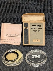 Vintage P&B Vivitar 27mm 1A  FILTER Japan 27mm Skylight Filter Threaded - Picture 1 of 5