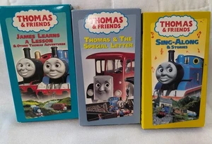 Lot 3 Thomas The Tank Engine&Friends VHS Vtg-Sing Along-The Special Letter-James - Imagen 1 de 11