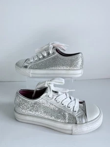 Gotta Flurt Girls Silver Glitter Dance Sneakers Size 12M Brand New with Box - Picture 1 of 9