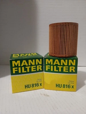 MANN Oil FIlter HU816x BMW 07-17 1,3,5,6,7,X1,X3,X5,X6,Z4 see fitment below - Image 1 of 4