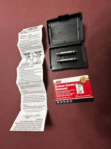 Ace Broken Screw Remover With GraBit #1, and GraBit #2 Bits, Case & Instructions - Picture 1 of 9