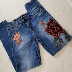 Pantalones de mezclilla ajustados florales bordados Chico para mujer talla 0,5R - Imagen 1 de 10