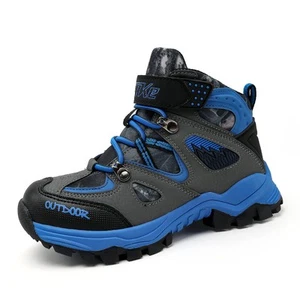 Kids Hiking Boots Boys Girls Outdoor Walking Climbing Sneaker Comfortable Non... - Picture 1 of 6
