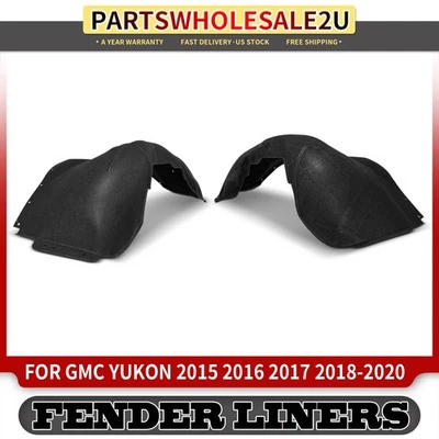 2 forros de guardabarros interiores delanteros protector contra salpicaduras PET para GMC Yukon 2015 2016-2020 Foto 1 de 4