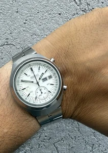 Reloj Vintage Seiko 6139-7100 Casco Dark Vader Marzo 1977 Blanco S.s - Imagen 1 de 22