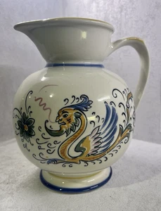 Brocca brocca vintage HALL CHINA #2533 DERUTA ITALIA Raffaello DRAGO - Foto 1 di 9