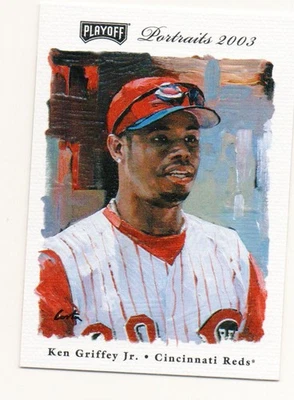 2003 Playoff Portraits Ken Griffey Jr. Cincinnati Reds 30 - Image 1 of 2