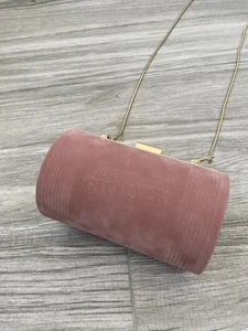 Jean Paul Gaultier Velour Vintage Pink Clutch Bag - Picture 1 of 11