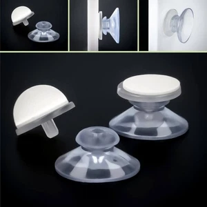 1-100 x Saugnäpfe 30 mm mit Haftfläche selbstklebend Sauger Saugnapf Klebepad - Bild 1 von 6