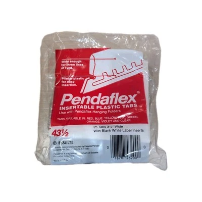 Pendaflex Hanging File Folder Tabs 1/3 Tab 3 1/2 Inch Clear Tab/White Insert - Image 1 of 4