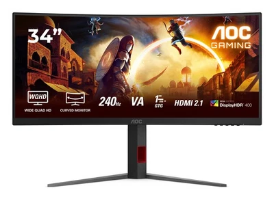 AOC G4 CU34G4Z Computerbildschirm 86,4 cm (34") 3440 x 1440 Pixel Wide Quad HD L - Bild 1 von 3