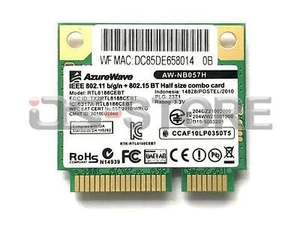 AzureWave AW-NB057H RTL8188CEBT Wi-Fi 802.11 b/g/n + BT 3.0 150Mbps PCI-E WLAN - Bild 1 von 2