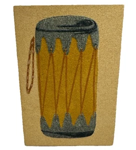 Original Navajo Native American Sand Art Painting INDIAN DRUM by Wilson Price Sr - Picture 1 of 10
