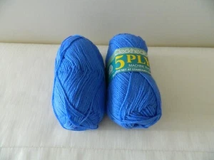 Yarn CLECKHEATON Machine Wash Pure Wool 5ply Mothproofed Blue Lot Made Australia - Picture 1 of 8