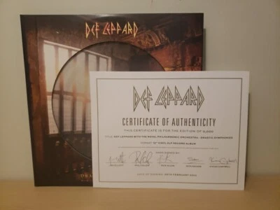 Def Leppard Drastic Symphonies Picture Disc 2LP With Signed/Autographed COA - Image 1 of 4