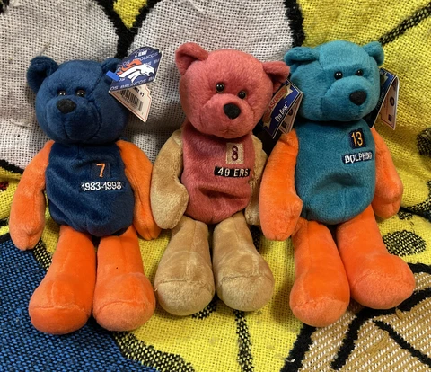 NFL Limited Treasures Pro Bears with Tags lot of 3 Pro bears Cover