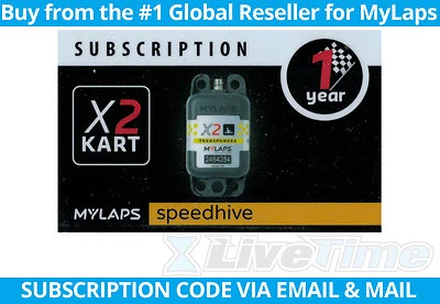 MyLaps X2 Subscription 1-year Renewal Card for Kart Rechargeable Transponder - Image 1 of 2