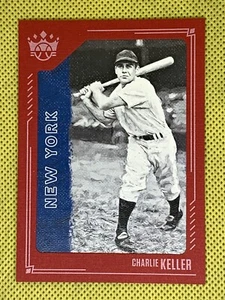 2021 Panini Diamond Kings Red Framed Charlie Keller #1 - Picture 1 of 2