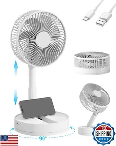 KASYDoFF Portable Fan, 8'' Oscillating Desk Fan, 5400mAh Rechargeable Small F - Picture 1 of 5