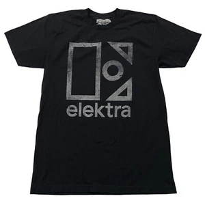 Elektra Record Label Vintage Look Size L Black Tee (Retail Price $40) - Picture 1 of 4