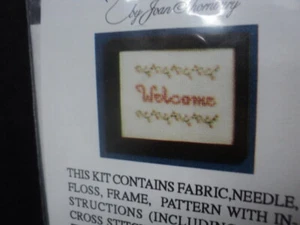 DOLLHOUSE CROSS STITCH KIT- PICTURE- WELCOME- #1 - Picture 1 of 5