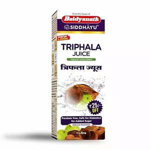 Baidyanath Asli Succo Triphala Ayurved - l 1 Litro Lassativo alle Erbe - Foto 1 di 4
