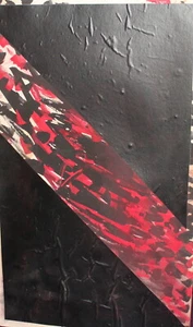 VINTAGE ABSTRACT GOUACHE COLLAGE PAINTING - Picture 1 of 12