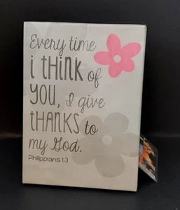 Canvas Plaque Lighthouse Christian Products 5"×7" Philippians 1:3 New - Picture 1 of 8