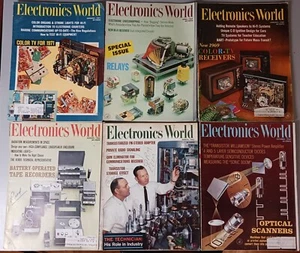 QTY 14 ELECTRONICS WORLD MAGAZINES - 1962,63,64,65,66,67,68,69,71 good - Bild 1 von 3