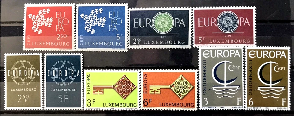 Luxemburgo, Emisiones Europa, 5 Juegos. MNH. MLH Foto 1 de 1