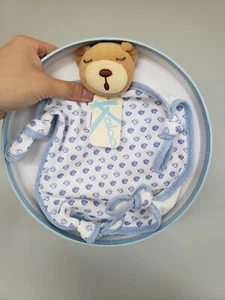 Kaloo blue bear sleepy fish pattern comforter blankie baby Lagoon - Picture 1 of 6