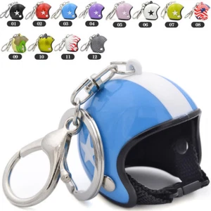 Motorcycle Helmet Key Chain Ring Keychain Keyring Key Fob Cool Racing Gift!! 003 - Picture 1 of 9