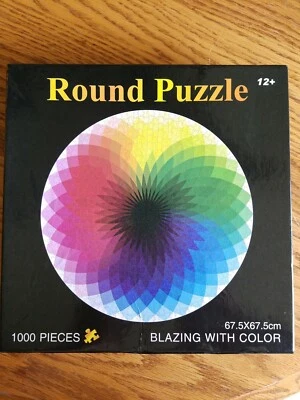 Jigsaw Puzzle 1000 Pieces Colorful Rainbow Round Educational Puzzle BNIB - Image 1 of 4