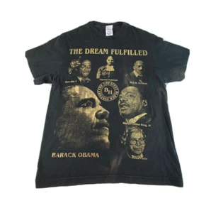 Obama Malcolm X Tubman Dubois Rosa Parks Luther King Black T-Shirt Men’s Size M - Picture 1 of 8