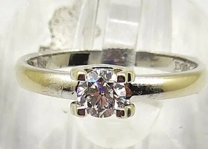 Sale! 18k White Gold nice discounted diamond .35 ring size 5 - Picture 1 of 6