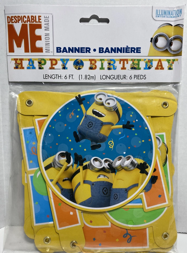 #research 6ft Despicable Me Minions Birthday Banner