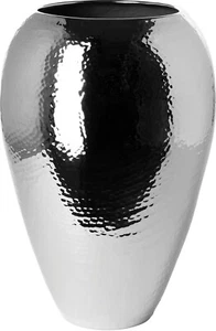 Fink moderne Edelstahl Vase MALANA Gehämmert Vernickelt 32 cm Hoch - Bild 1 von 3