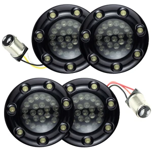 Eagle Lights 2" LED Front / Rear 1157 Turn Signals Black Trim Ring & Resistors - Bild 1 von 12