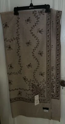 Natraj Medias Molino Flecos Bufanda Mantón Lana Oración Cachemira Manta Angora Nuevo con Etiquetas Foto 1 de 4